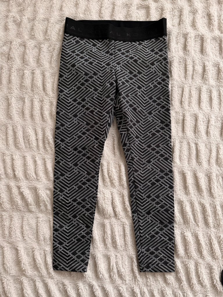 Koral Black Geometric Print Leggings Size Small
